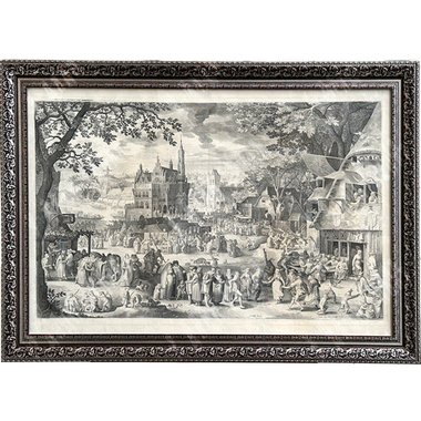 Николас де Брюйн Н. (гравёр), Винкбонс Д. (живописец). Фламандская ярмарка. Фландрия. 1634