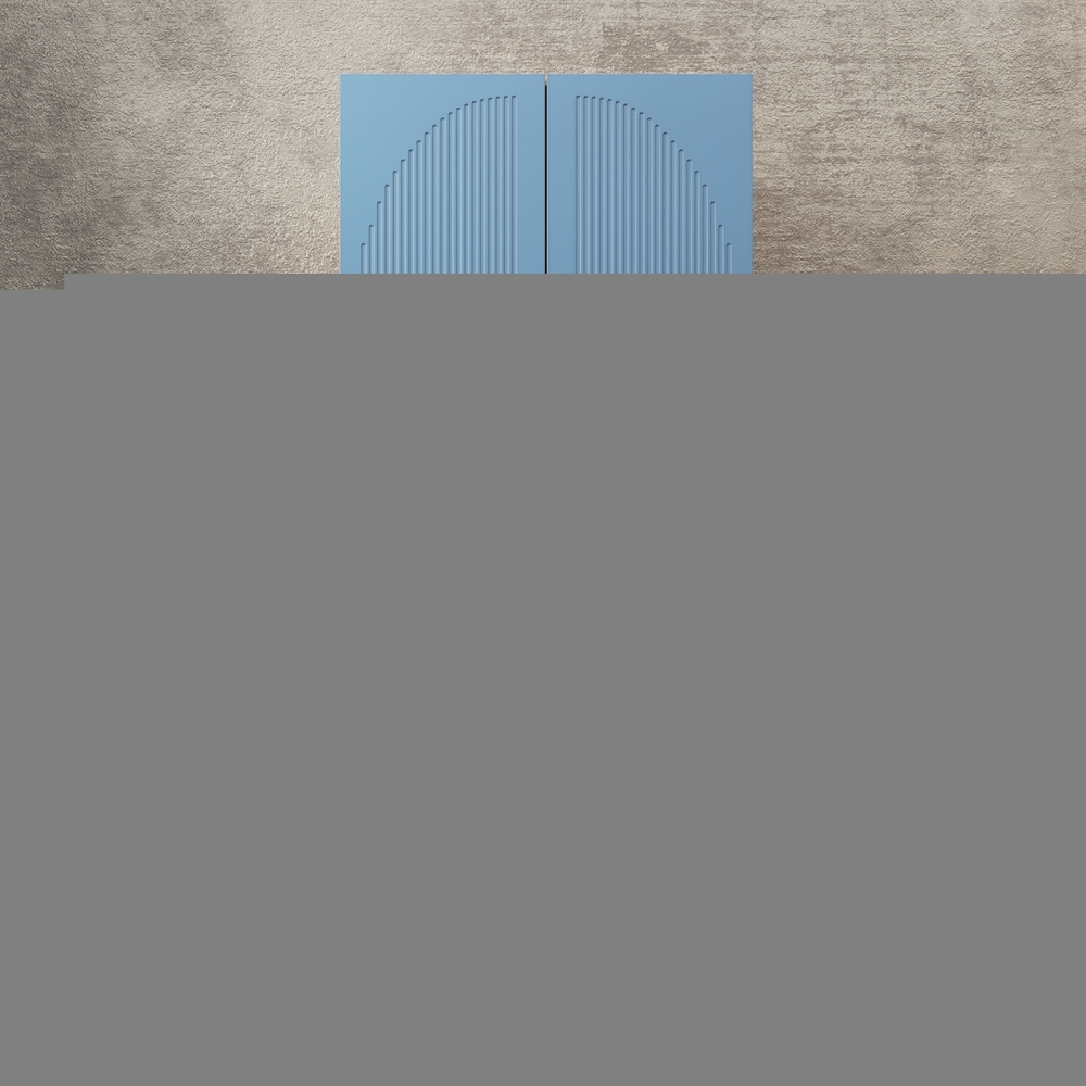 Шкаф Агератум МДФ двухсекционный Сапфир структурный (0,3) G4018-62A матовая - Дуб молочный 8622  100*60*240