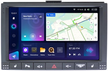 Магнитола для Volkswagen Touareg 1 2002-2010 (рамка с кнопками) - Teyes CC3-2K QLed Android 10, ТОП процессор, SIM-слот, CarPlay