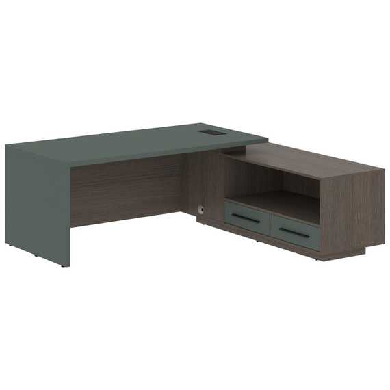 Стол руководителя с тумбой VCT 2119(R)  2100х1900х750 VELION