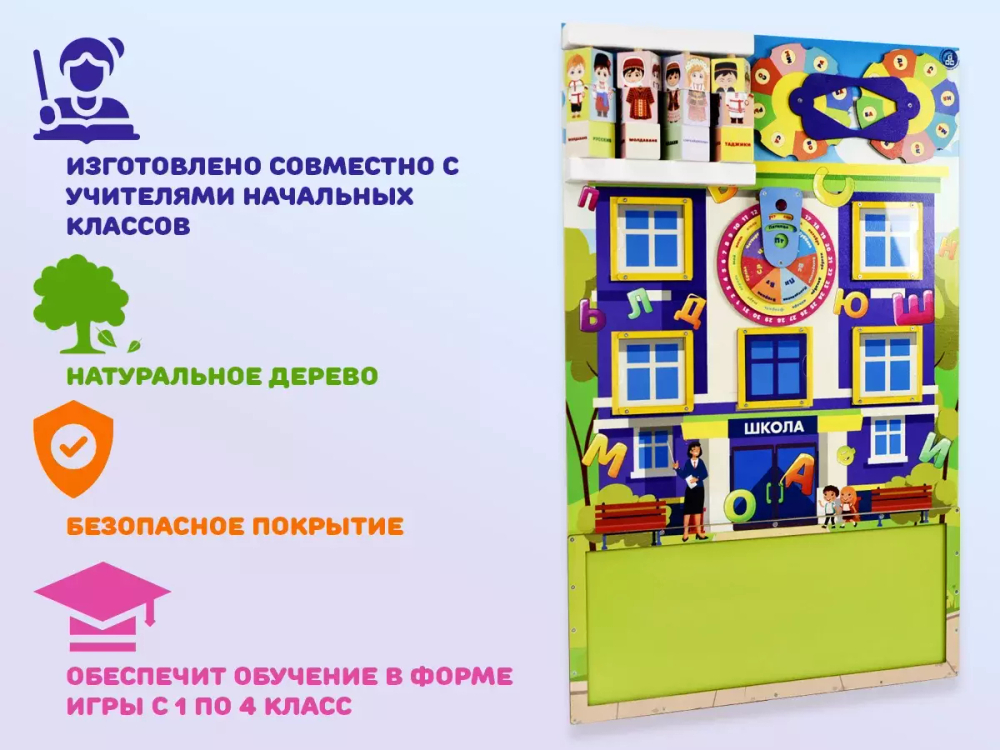 Дидактическая настенная панель для занятий по русскому языку в начальной школе