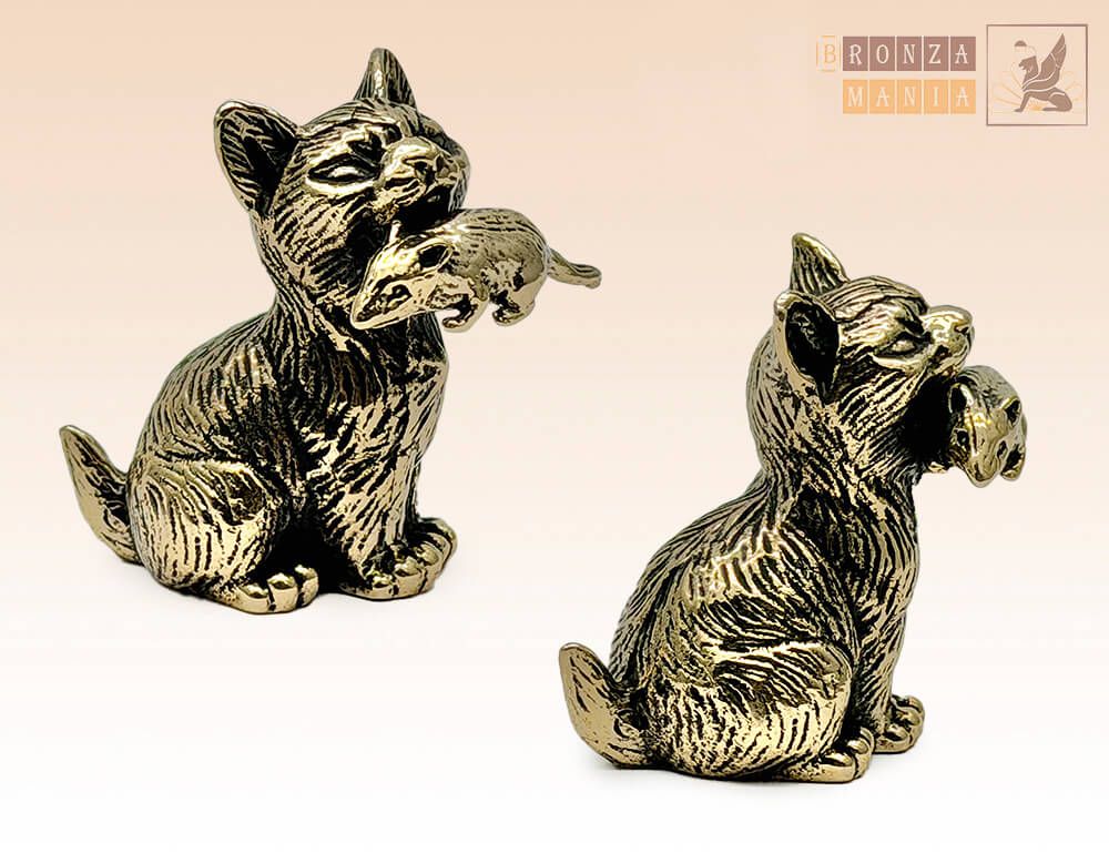 фигурка Котик Ромео с мышкой