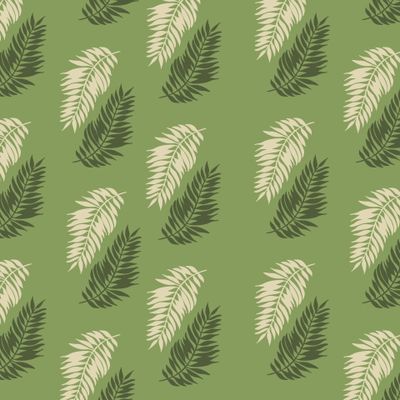 кокосовые листья на зеленом фоне