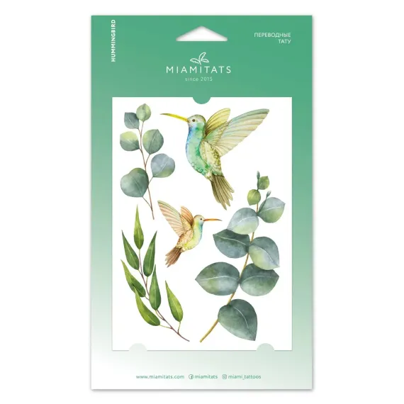 Переводные тату MIAMITATS middle. Hummigbird