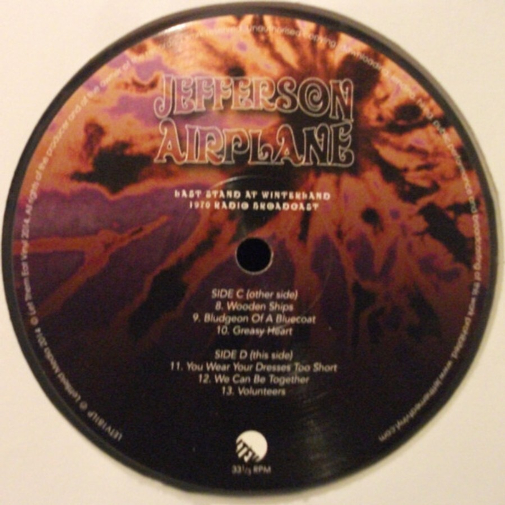 Jefferson Airplane / Last Stand At Winterland 1970 Radio Broadcast (Clear Vinyl)(2LP)