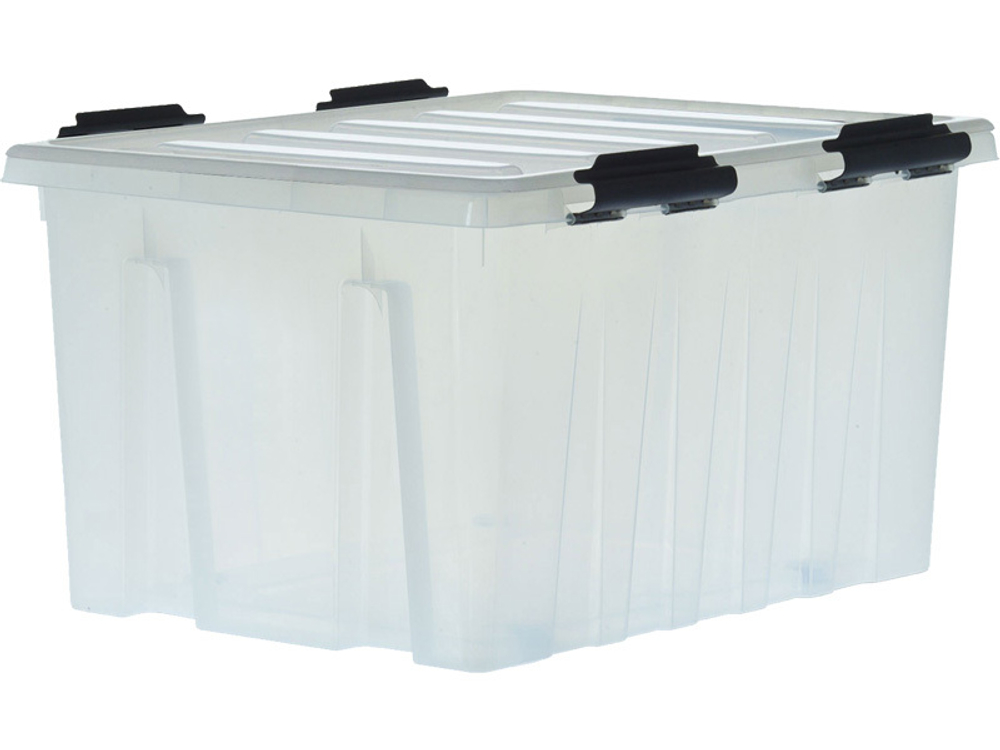 Ящик сплошной 740×565×400 мм, объем 167.24 л., арт.: Rox Box 120, прозрачный, код: 18714