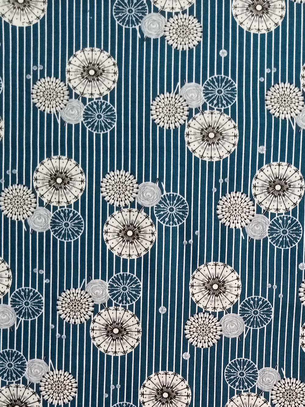 Ткань бязь плательная, рис. "Одуванчики", ширина 150 см, арт. 062