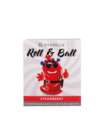 Стимулирующий презерватив-насадка Roll & Ball Strawberry (Цвет: прозрачный)