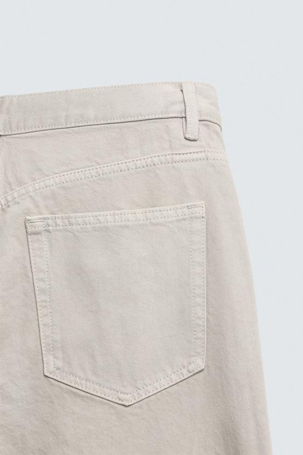 ZARA УКОРОЧЕННЫЕ ДЖИНСЫ SLIM FIT, ЭКРЮ