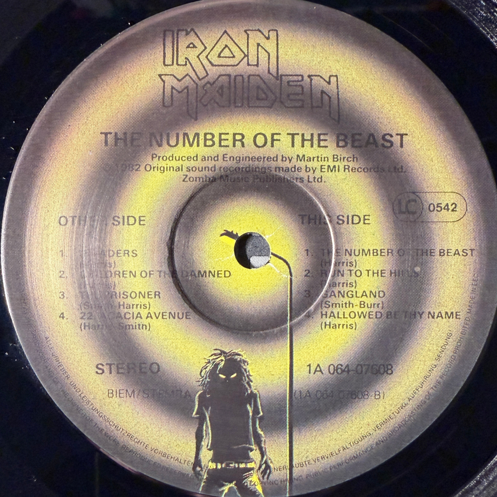 Iron Maiden ‎– The Number Of The Beast (Европа 1982г.)