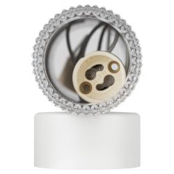 Светильник настенный ЭРА WL50 WH/TR 2*GU10 2*12Вт IP20 белый, прозрачный | Настенная подсветка