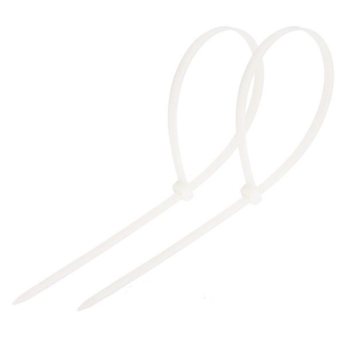 Хомут-стяжка нейлон 3.6*250 мм белая (в уп. 100 шт) (REXANT)