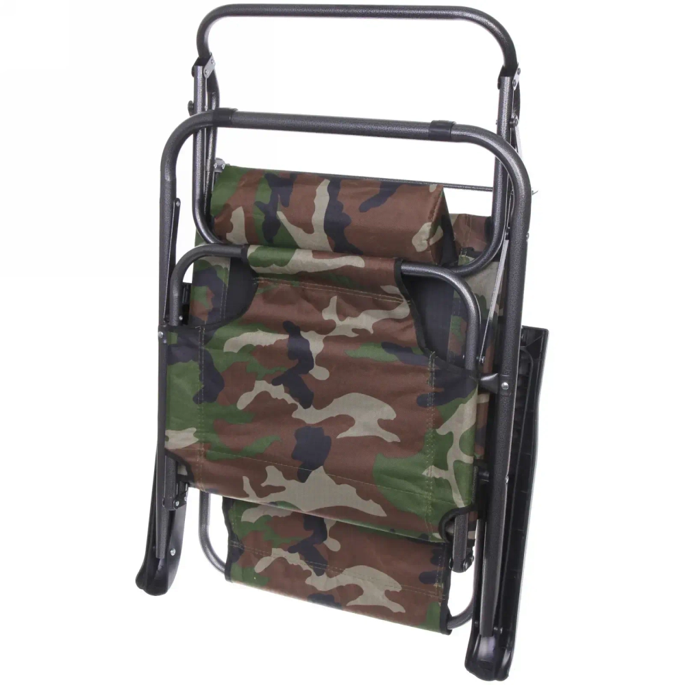 Шезлонг (раскладушка) 153*60*79см «Хаки» с подголовником, 2 положения ДоброСад