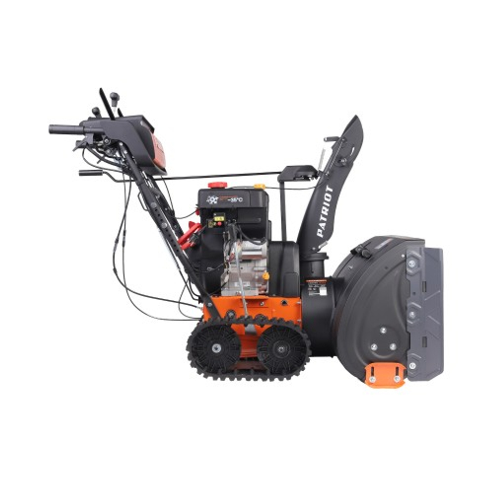 Снегоуборщик бензиновый гусеничный двухступенчатый PATRIOT Сибирь 130 ET с электростартером 220В 426108130