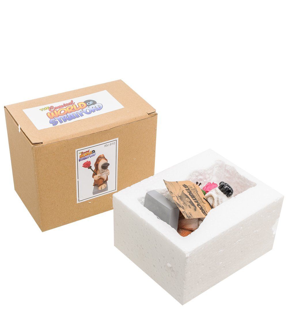 RV-910 Статуэтка Собака Бассет-хаунд «Цветы для прекрасной Леди» (W.Stratford)