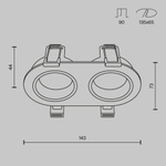 Встраиваемый светильник Maytoni Share DL126-02-GU10-W