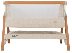 Колыбель приставная Tutti Bambini CoZee c колёсами GTD Scandinavian Walnut/Ecru