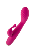Вибратор для точки G с клиторальной стимуляцией розовый 19,5 см