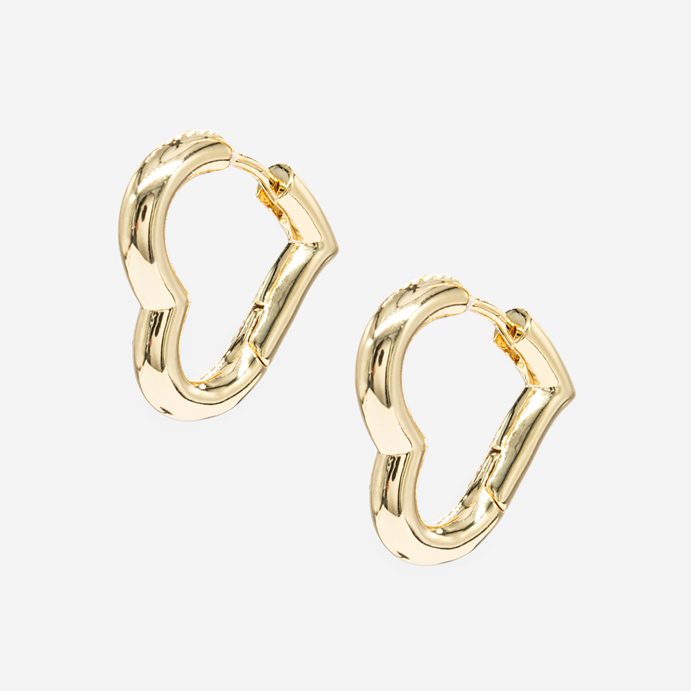 Швензы-конго в форме сердец, 21мм, позолота