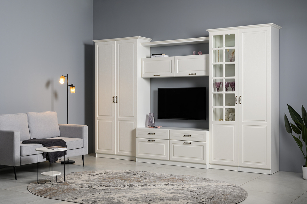 Ливерпуль Шкаф 13.27.01 Белый/Ясень ваниль