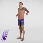 (2020) Стартовые шорты SPEEDO FASTSKIN LZR PURE Valor Jammer Violet/Fluo Yellow/Black стандартная талия ПОД ЗАКАЗ