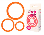Набор эрекционных колец Sexy Friend оранжевые 3 шт