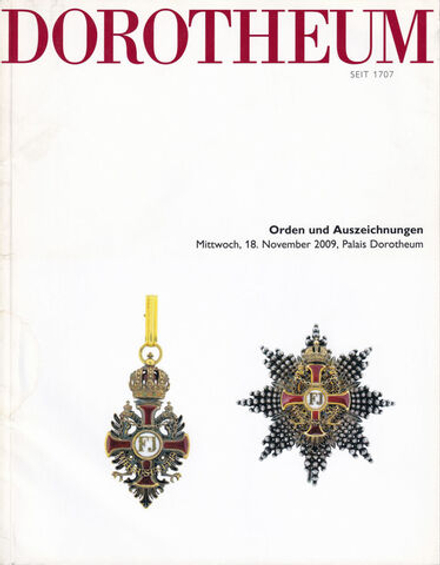 Каталог аукциона Dorotheum, Вена, Ордена и награды от 18 ноября 2009 года