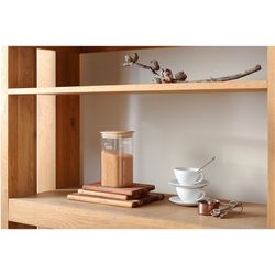 Банка для хранения Smart Solutions с крышкой из бамбука, 1400 мл