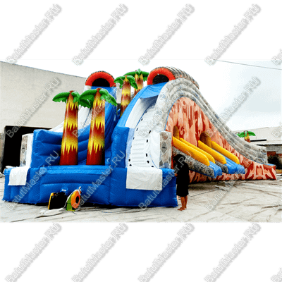 Надувная водная горка «Тропический драйв» 16*9*6 м