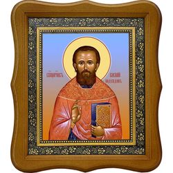 Василий Надеждин, священномученик, пресвитер. Икона на холсте.