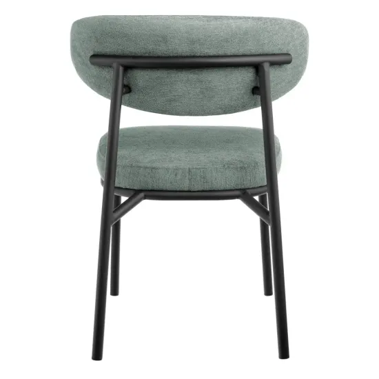 Стул Lucas 2 шалфей шенилл с чёрными ножками