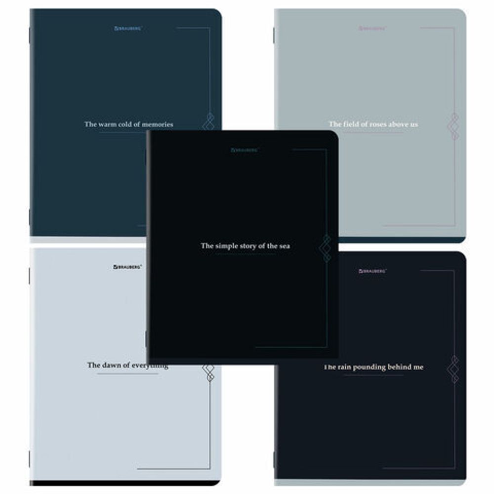 Тетрадь А5, 48 л., BRAUBERG, скоба, клетка, SoftTouch, "Vintage", (микс в спайке), 405328