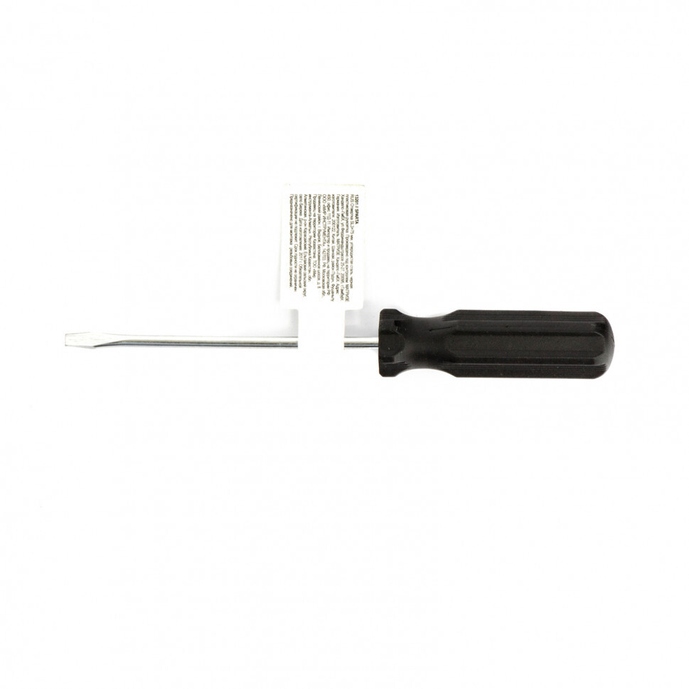 Отвертка SL3 х 75 мм, углеродистая сталь, черная пластиковая рукоятка Sparta