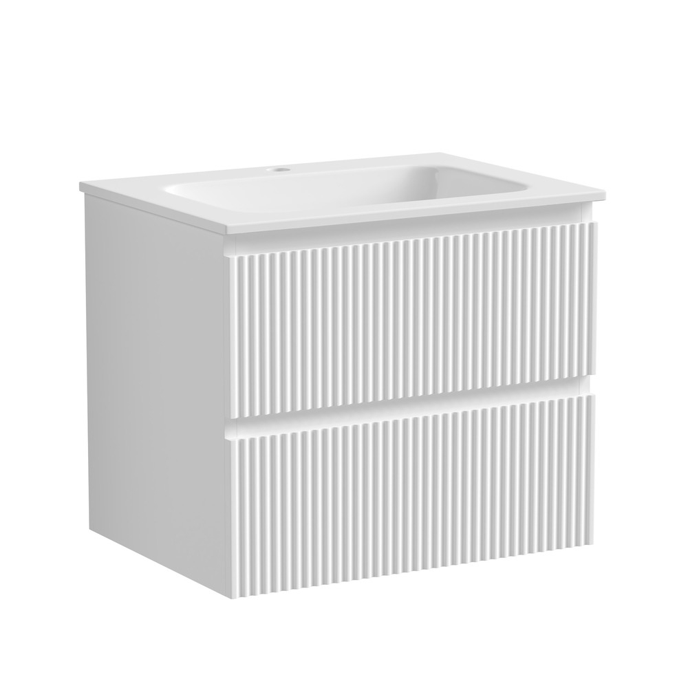 Тумба подвесная под раковину Sancos Snob R, Bianco 590х445х500