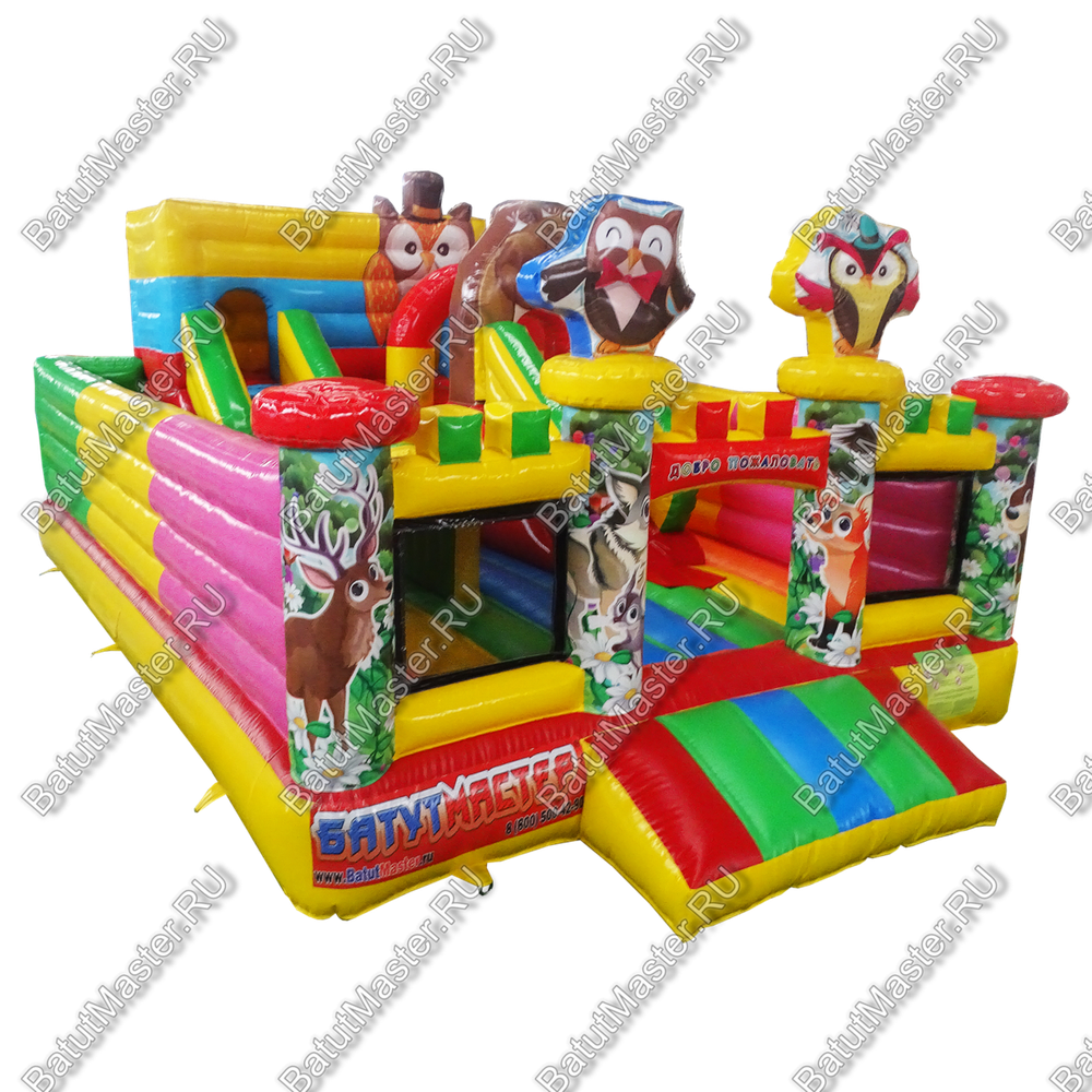 Надувной батут "В гостях у совы", 6,5*4,8*3,4 м