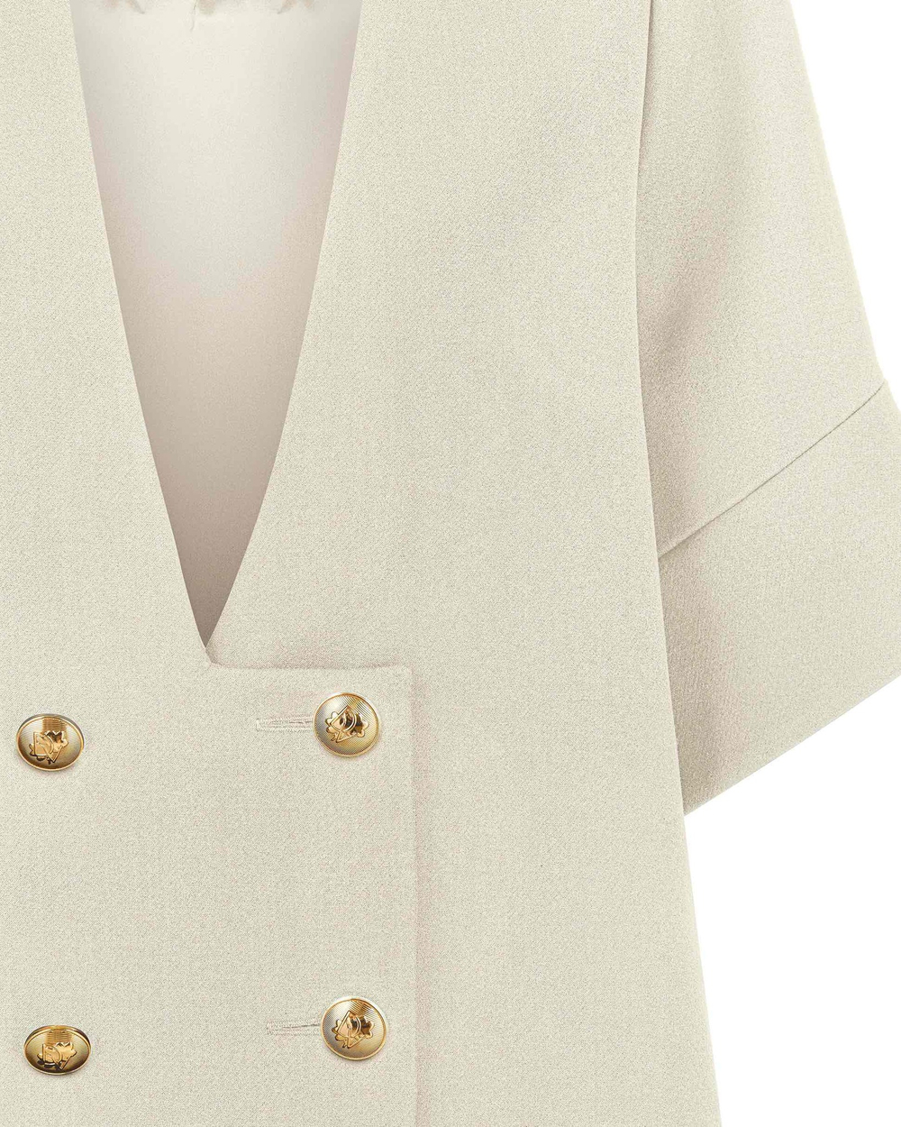 Платье-пиджак с меховой отделкой