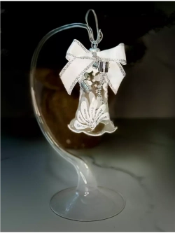 Елочное украшение "Колокольчик Хрустальный" 9 см.