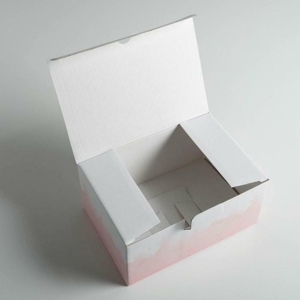 Коробка самосборная одиночная Прямоугольник, 15*22*10 см, «Люблю тебя», 1 шт.