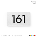 Номер на дверь 161, табличка на дверь для офиса, квартиры, кабинета, аудитории, склада, белая 120х70 мм, Айдентика Технолоджи