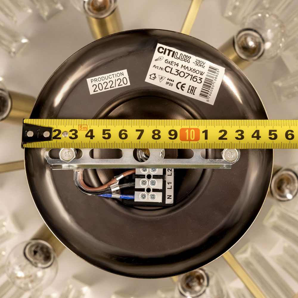 Citilux Вестерос CL307183 Люстра хрустальная потолочная Бронза