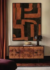 Постер Pretory 120х90 см, красный, чёрный