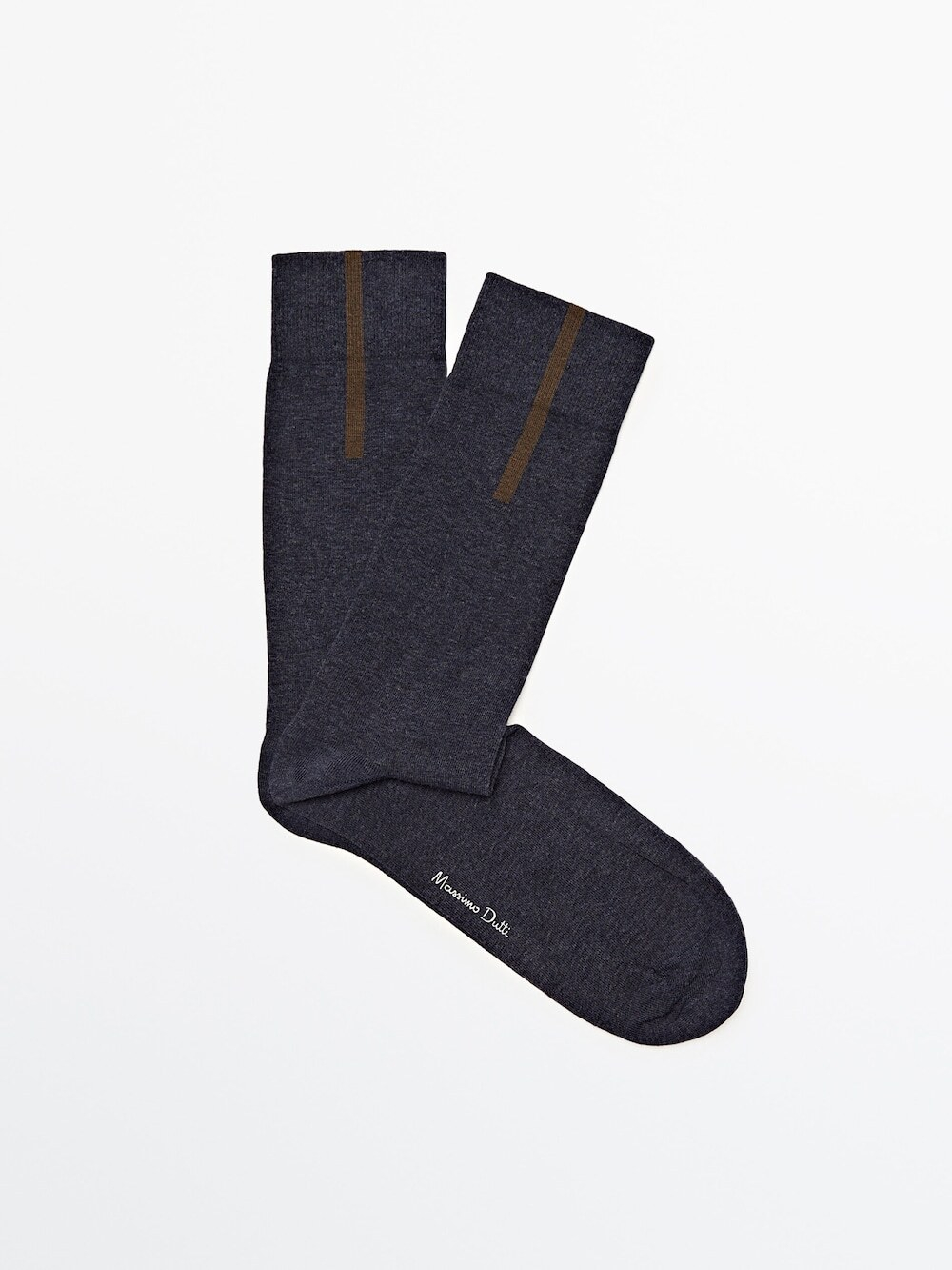 Massimo Dutti Высокие носки с контрастной полосой, ярко-синий