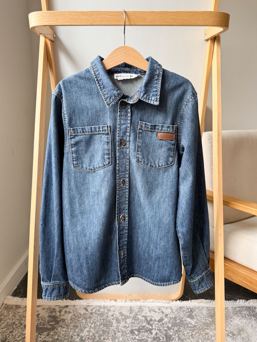 Джинсовая рубашка Bonpoint, 152