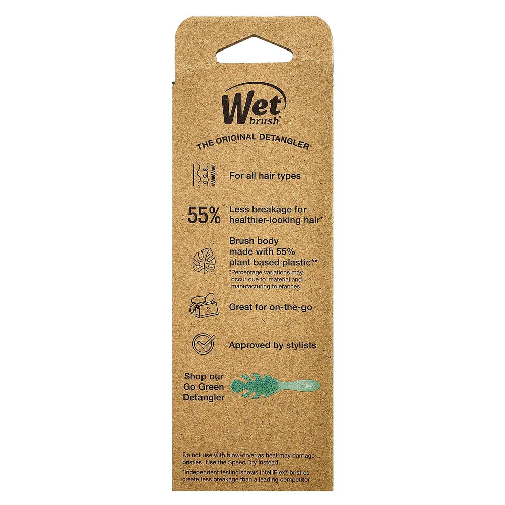 Wet Brush, Go Green, средство для расчесывания волос, зеленый`` 1 кисть