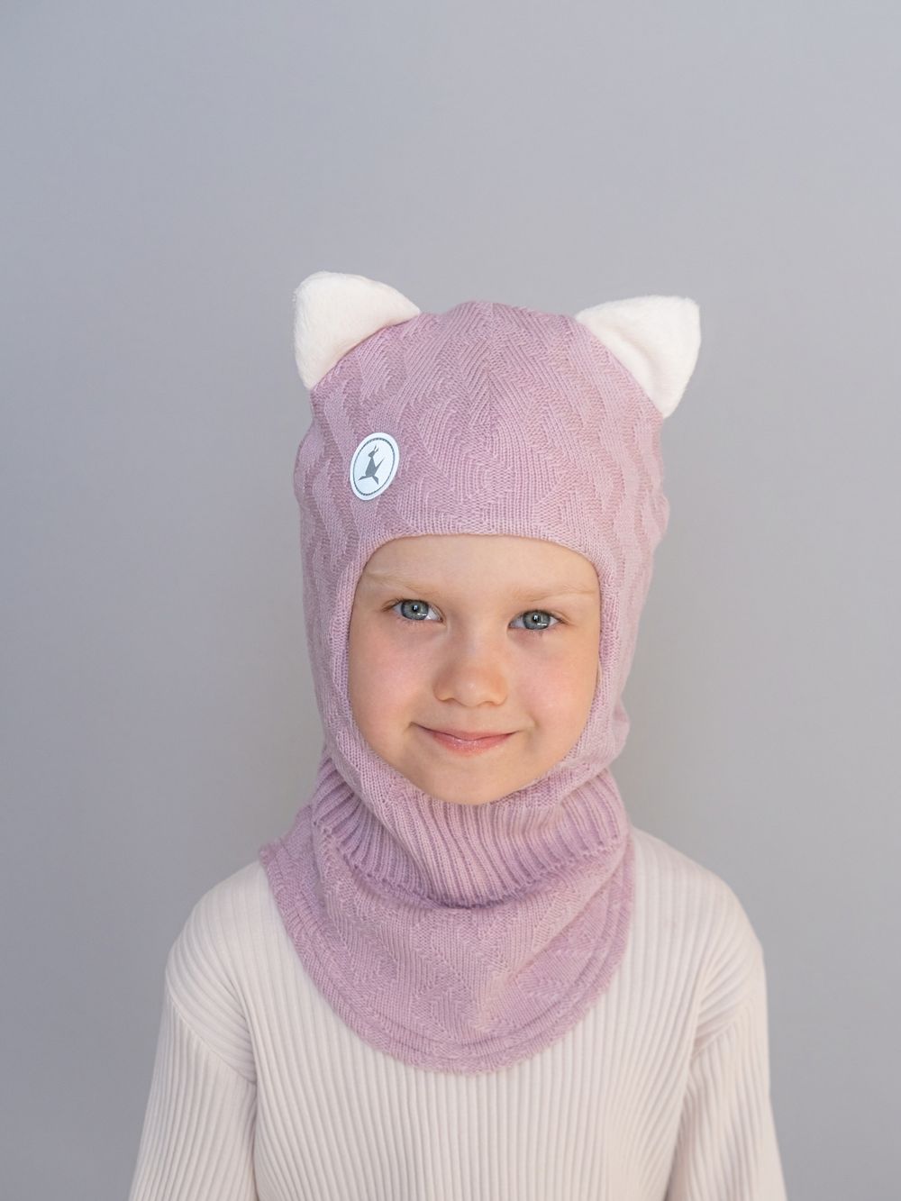 шапка шлем для девочки