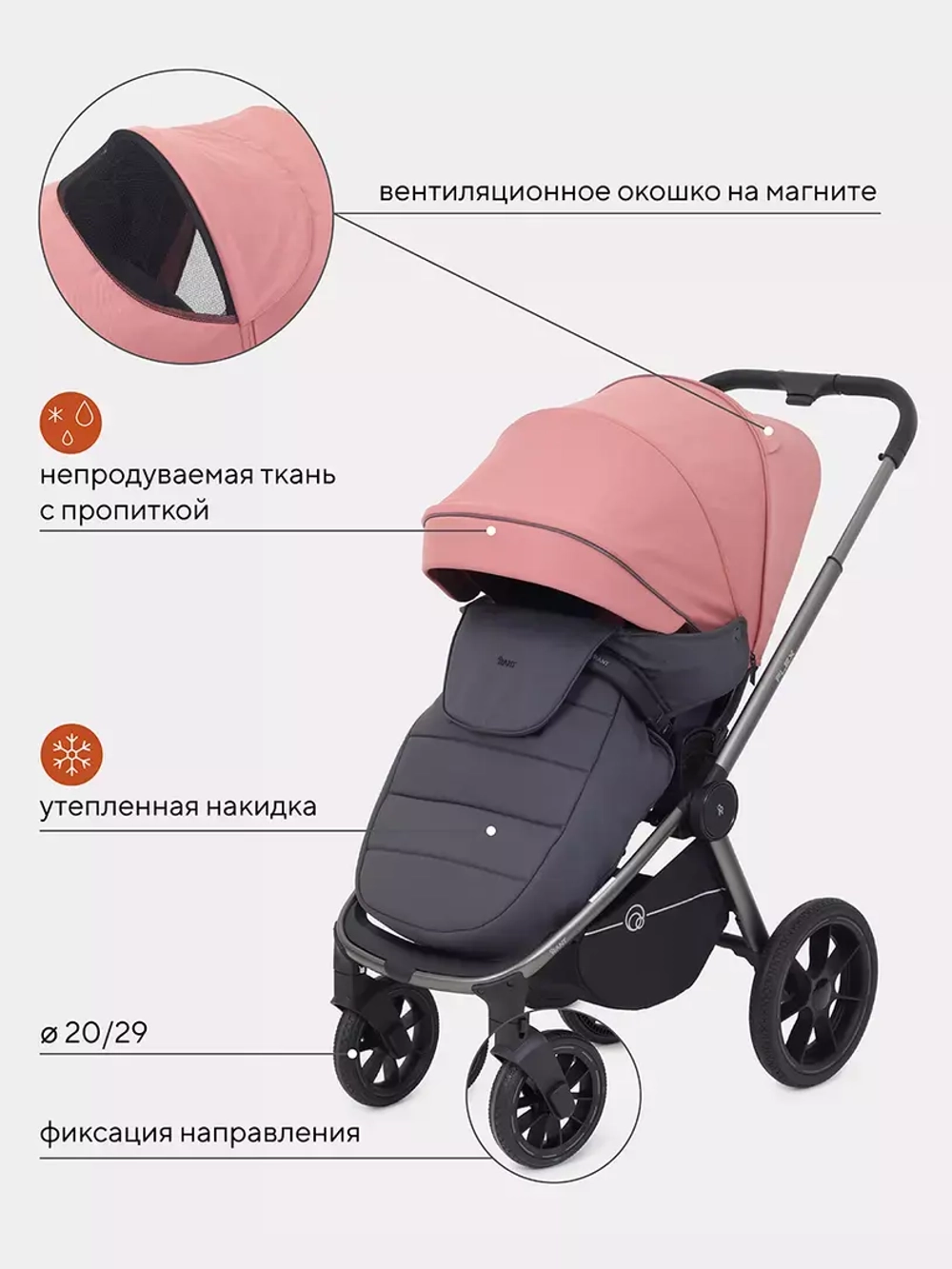 Коляска детская RANT "FLEX PRO" (2в1) RA074