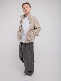 Куртка флисовая тедди "Бежевый"