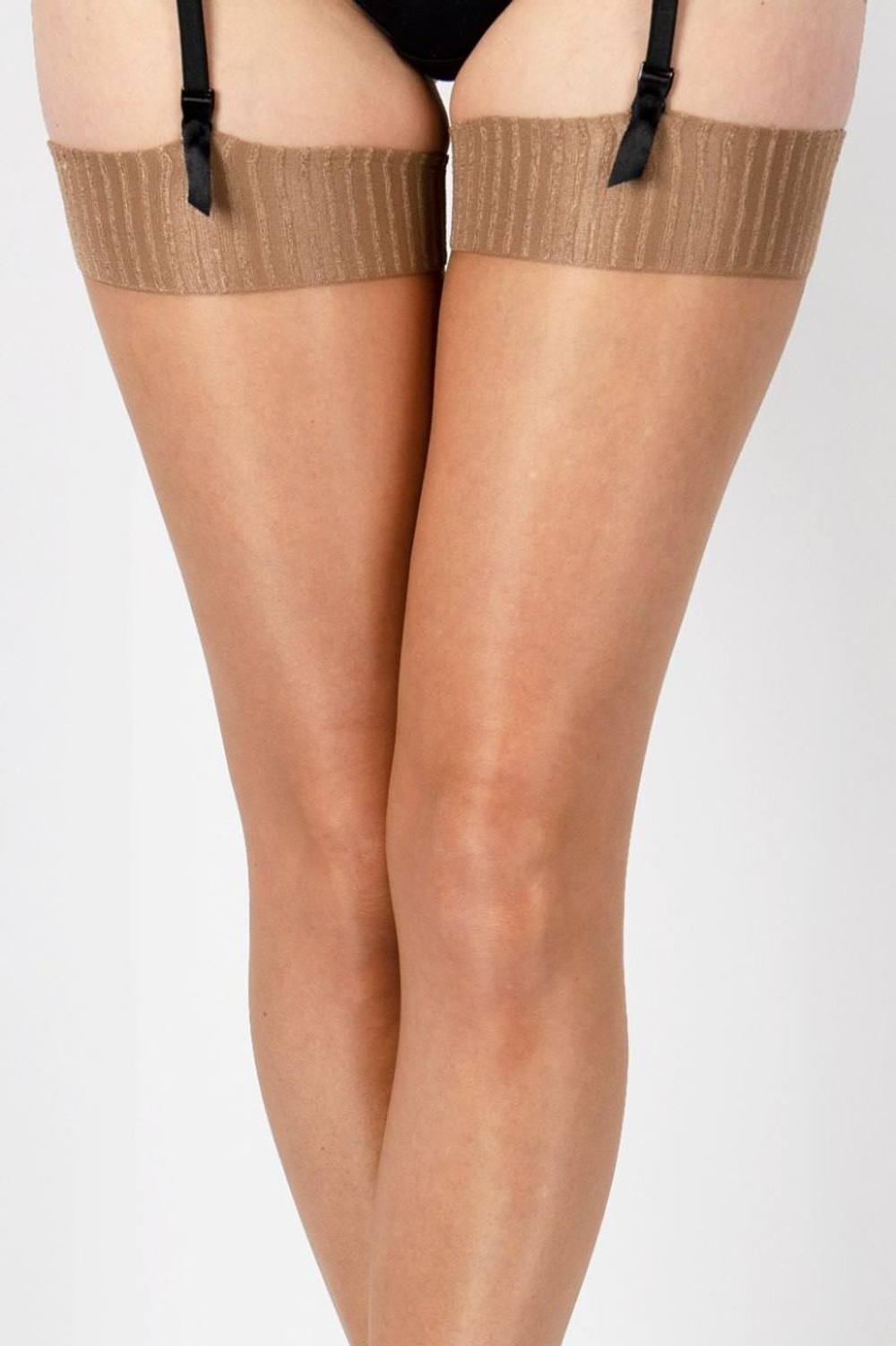 Чулки под пояс с блеском Ultra Shine (Размер: M-L) (Цвет: бронзовый)