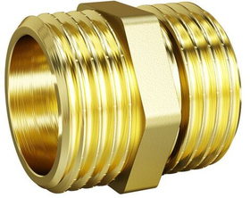 Ниппель равнопроходной НР, латунный, LD Pride