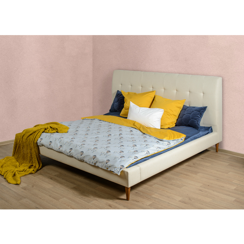 Плед вязаный горчичного цвета Essential,  130х180 см